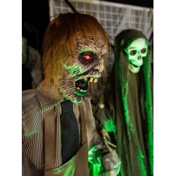 Halloween Full-size Zombie Figur med effekter - 170 cm