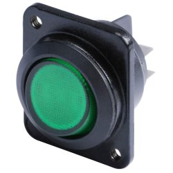 Hicon 2-pole on/off switch med grn lys - D-Size
