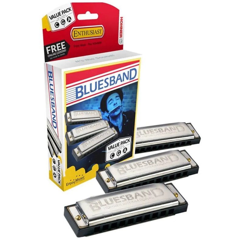 Hohner Blues Band ValuePack Mundharpe st (C, G, A)