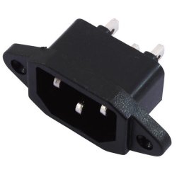 IEC/Apparat Chassis Han 250V/10A - Sort