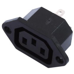 IEC/Apparat Chassis Hun 250V/10A - Sort