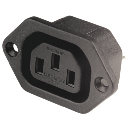 IEC/Apparat Chassis Hun 250V/10A - Sort