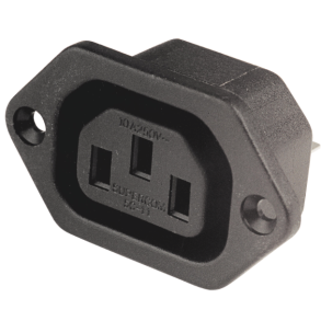 IEC/Apparat Chassis Hun 250V/10A - Sort