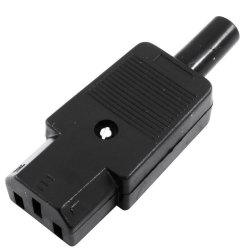 IEC/Apparat Kabelstik Hun 250V/10A - Sort