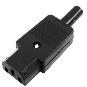 IEC/Apparat Kabelstik Hun 250V/10A - Sort