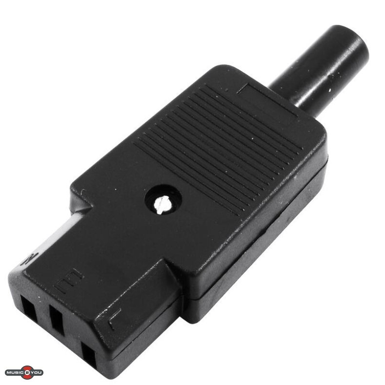 IEC/Apparat Kabelstik Hun 250V/10A - Sort