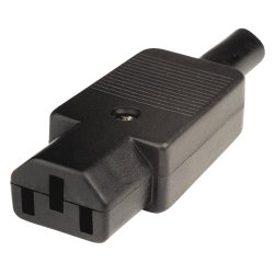 IEC/Apparat Kabelstik Hun 250V/10A - Sort