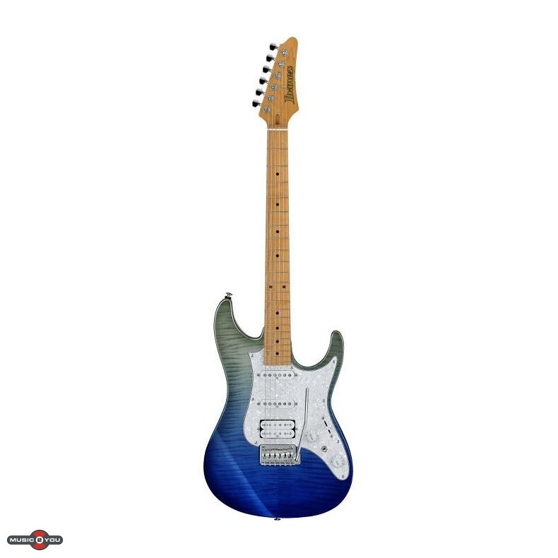 Ibanez AZ224F-BIG El Guitar - Blue Iceburg Graduation, inkl. Gigbag
