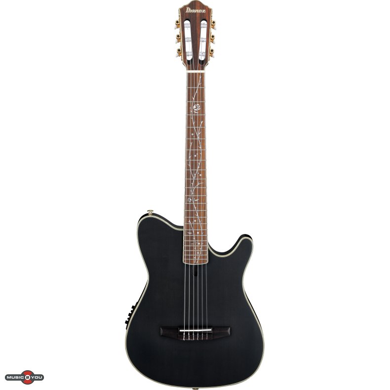 Ibanez TOD10N-TKF Tim Henson Klassisk Thin guitar med pickup - Transparent Black Flat