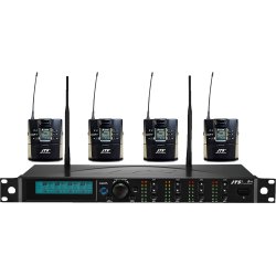 JTS R-4 Trdls Modtager 4 Kanals Inkl. Lommesendere - 520-556 MHz