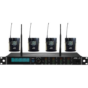 JTS R-4 Trdls Modtager 4 Kanals Inkl. Lommesendere - 520-556 MHz