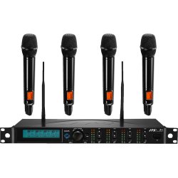 JTS R-4 Trdls Modtager 4 Kanals Inkl. Mikrofoner - 520-556 MHz