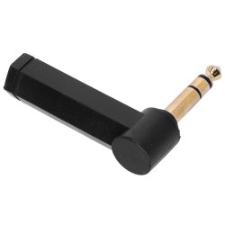 AH Jack 6,3mm Han - Jack 6,3mm Hun Stereo vinkel-adapter