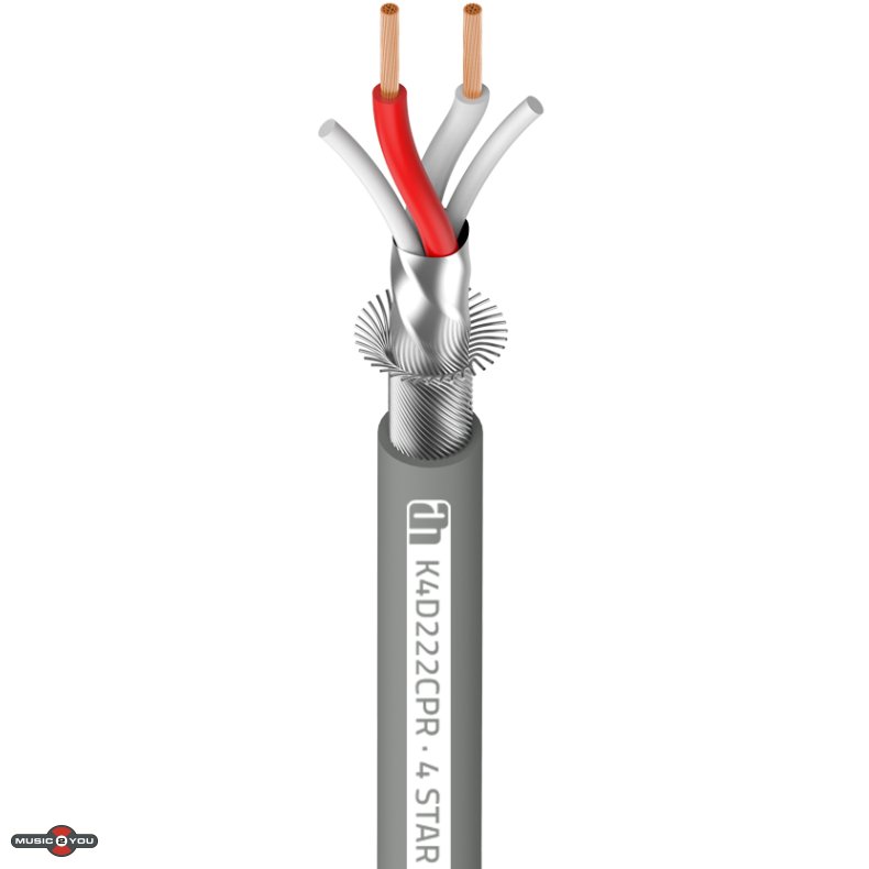 AH 4 STAR DMX 222 AES/EBU Kabel - 2 x 0,22mm2 / �5mm - Gr� (Meterm�l)