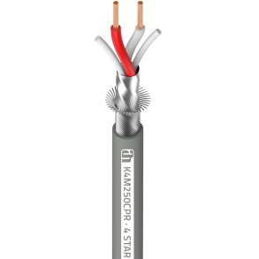 AH 4 STAR MICROPHONE 250 Installation Mikrofon Kabel - 2 x 0,5mm� / �5,2mm - Gr� (Meterm�l)