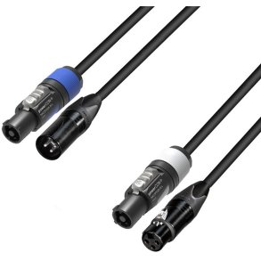 AH 5 STAR Hybrid Audio og strm Kombi kabel med Neutrik 3pol XLR + Neutrik Powercon Link