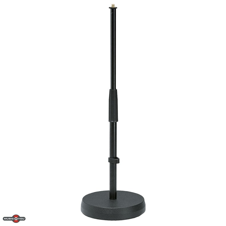 K&M 233B Bord/Gulv stativ med lille klumpfod og justerbare mellemstang 36-58 cm