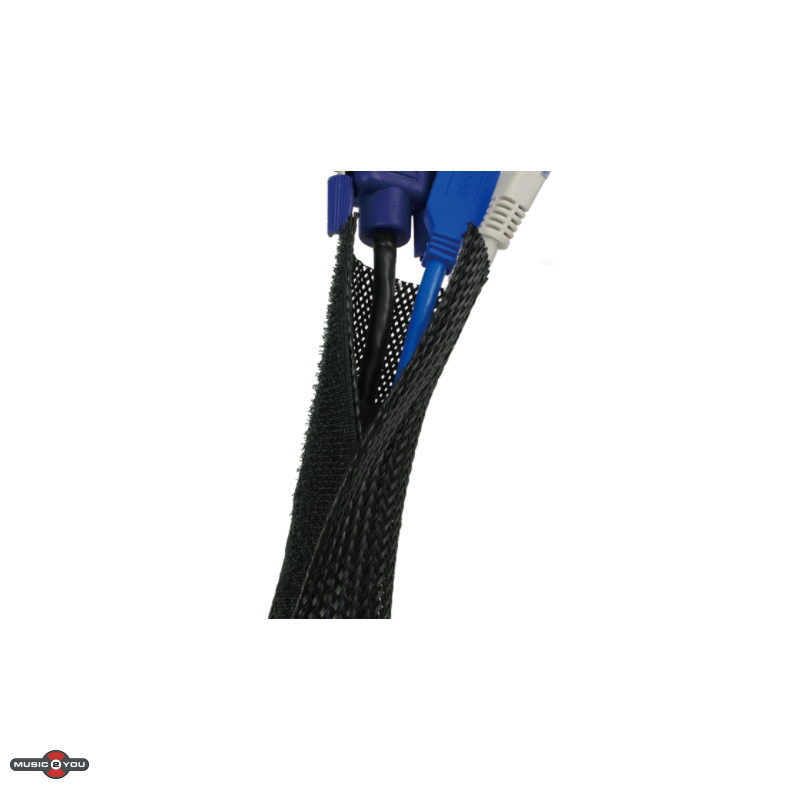 LogiLink Kabelstrmpe / kabelskjuler med velcro - 32mm / 1,8m