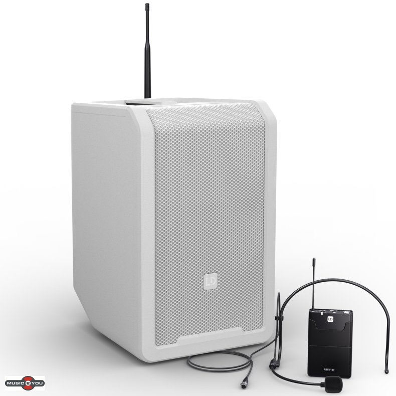 LD Systems ANNY 8 BPH - Batteri hjttaler med trdls headset - Hvid