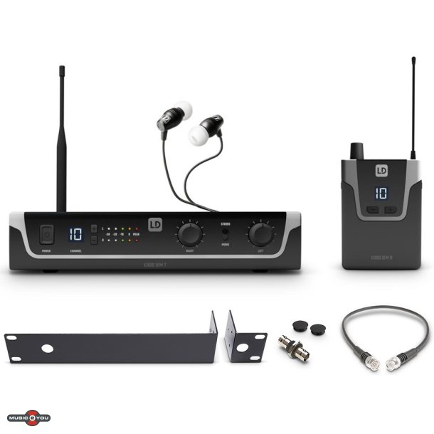 LD Systems U305 IEM HP - In-Ear system med propper - 584-608 MHz