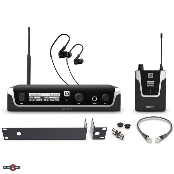 LD Systems U505 IEM HP - In-Ear system med propper 584-608 MHz