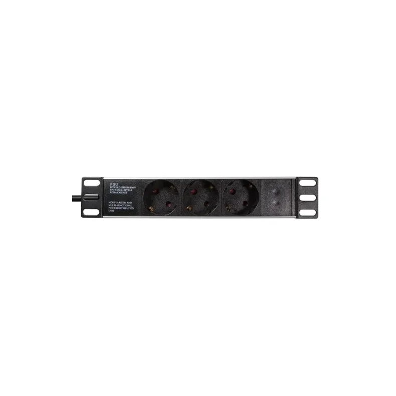 LogiLink PDU3B01 Rack strmskinne 3x Schuko udtag - 10"/1unit