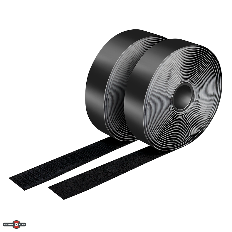 LogiLink - Velcrobnd med klb 5 m x 25 mm - Sort