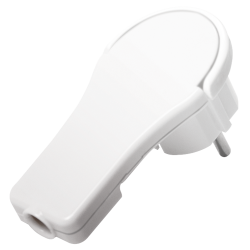 Logilink Schuko flad vinkel stikprop - Hvid