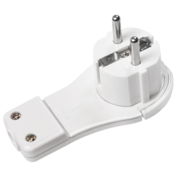 Logilink Schuko flad vinkel stikprop - Hvid