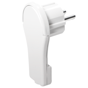 Logilink Schuko flad vinkel stikprop - Hvid