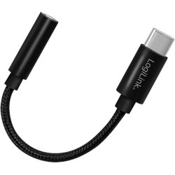 LogiLink USB C til Minijack Adapter kabel 13cm - Sort
