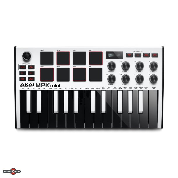 Akai MPK mini mk3 MIDI Keyboard - Hvid