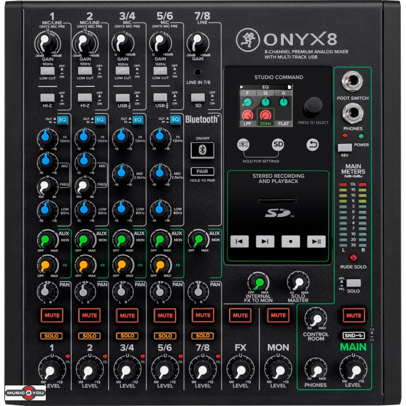 Mackie ONYX8 - 8-kanals Premium mixer med FX and USB