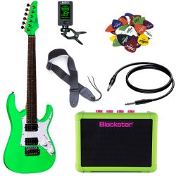 Magna MG-M3 3/4 B�rne Elguitar Pakke - Neon Gr�n