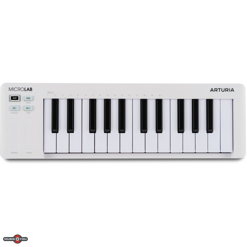 Arturia MicroLab Mk3 MIDI Keyboard - Hvid