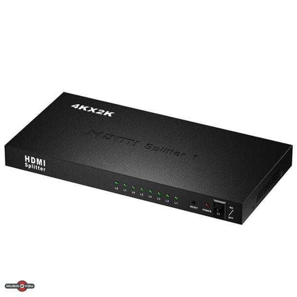 HDMI Splitter 1 til 8 - 4K