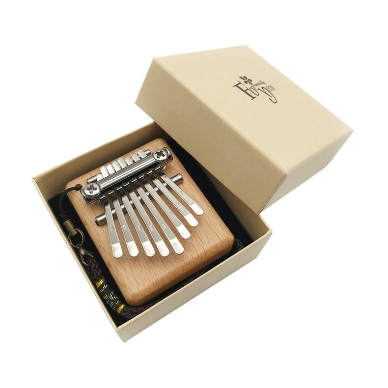 Mini Kalimba med 8 toner - Natur