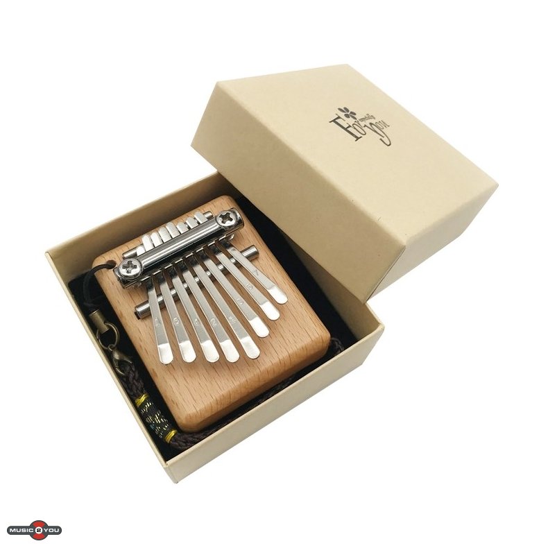 Mini Kalimba med 8 toner - Natur