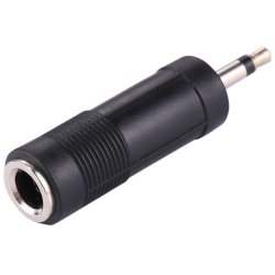 Minijack 3,5mm Han til Jack 6,3mm Hun Mono Adapter