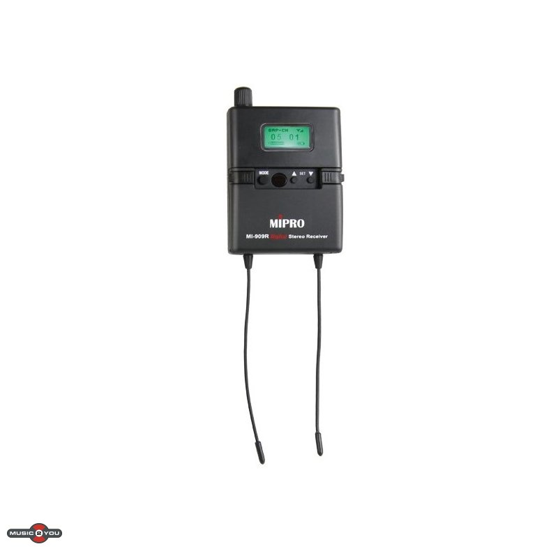 Mipro MI-909R - Digital In-ear bodypack Modtager - 5E / 480-544 MHz