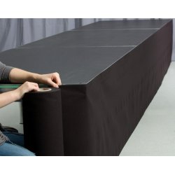 Deco-molton 160G p rulle til scenepodier - Sort (Meterml)