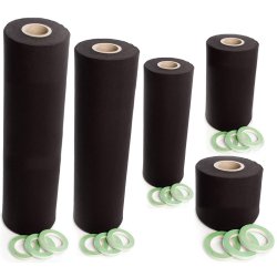 Deco-molton 160G p rulle til scenepodier inkl. tape  - Sort