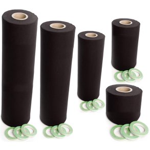 Deco-molton 160G p rulle til scenepodier inkl. tape  - Sort