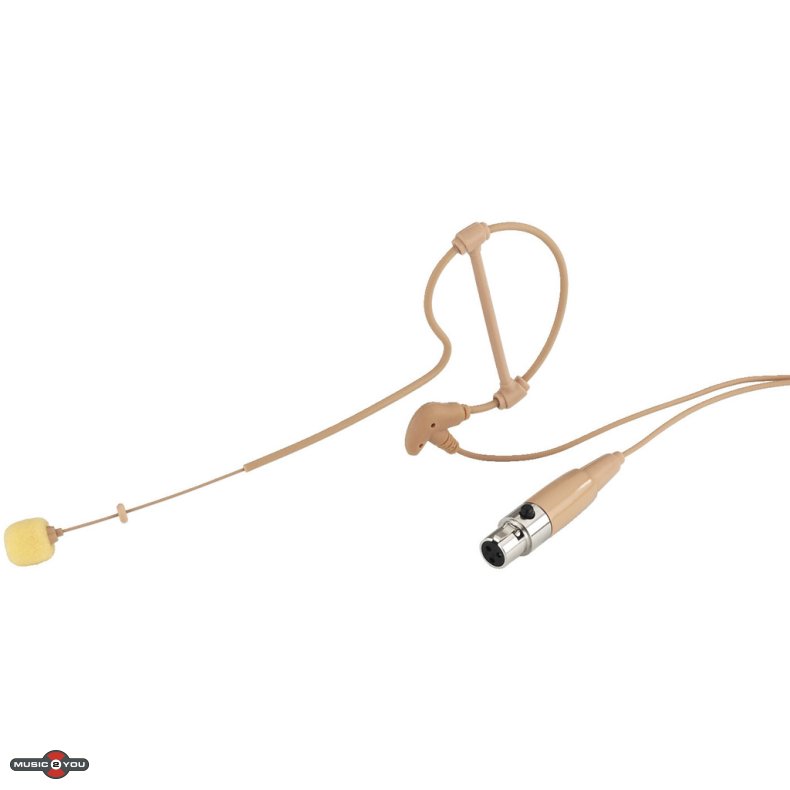 Monacor HSE-40/SK Singel Ear Headset / Hovedb�jle-mikrofon (Kugle) - Beige