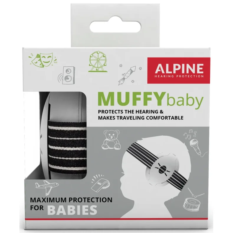 Alpine Muffy Baby - Hrevrn til baby (1-3r) - Zebra Sort/Hvid