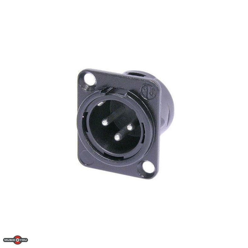 Neutrik NC3MD-L-BAG-1 - 3pol XLR Han Chassis-stik - Sort