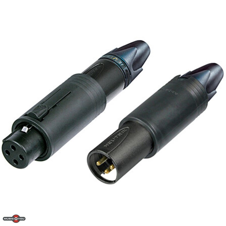 Neutrik NC3FM-C-B 3pol Vendbar XLR Kabelstik Han/Hun - Sort