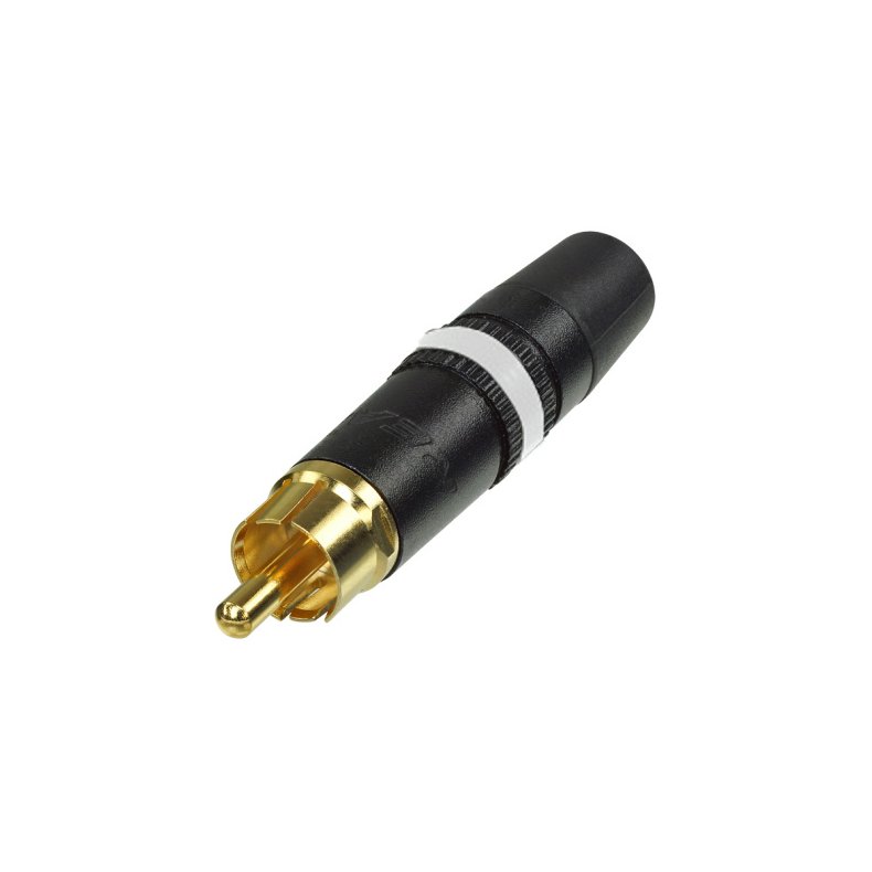 Neutrik NYS373-9 RCA Han Hvid Kabelstik - Sort