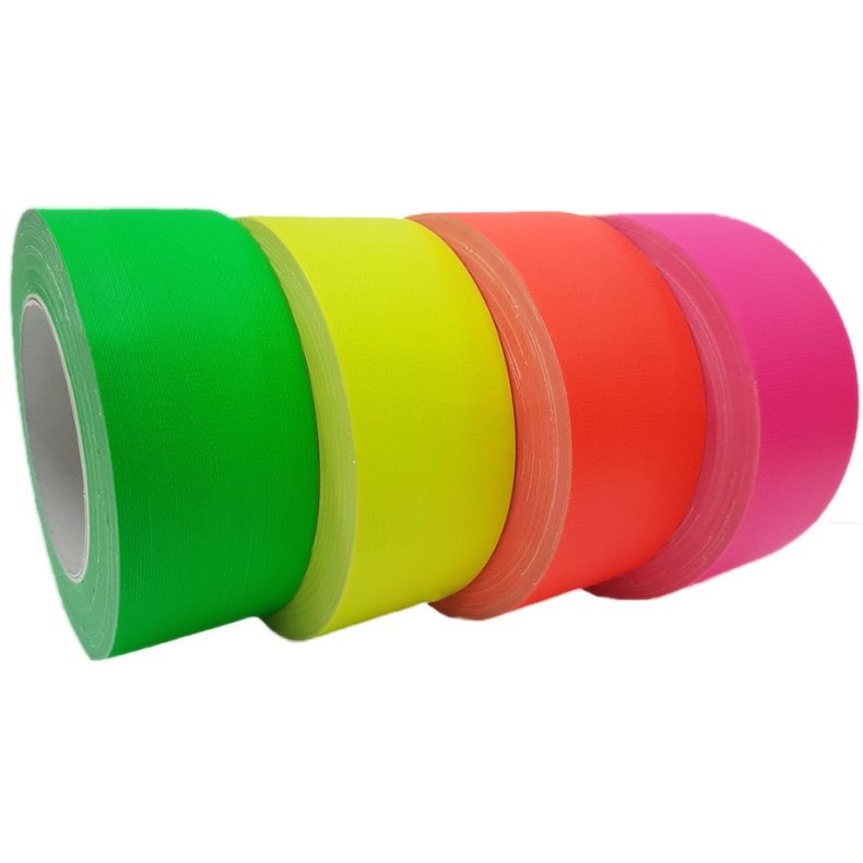 Neon Glow Gaffatape 50mm x 25m - Flere farver