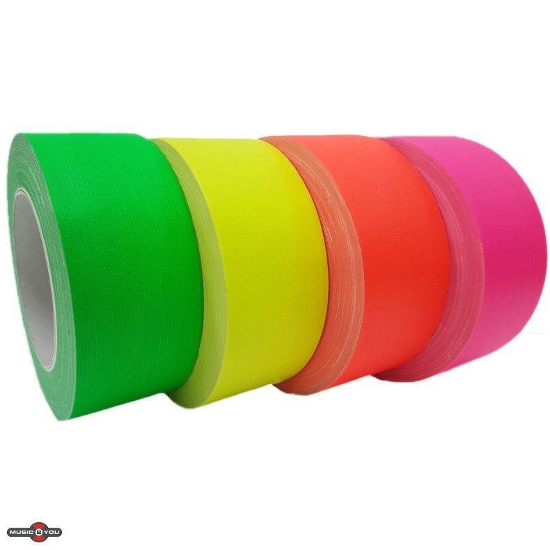 Neon Glow Gaffatape 50mm x 25m - Flere farver